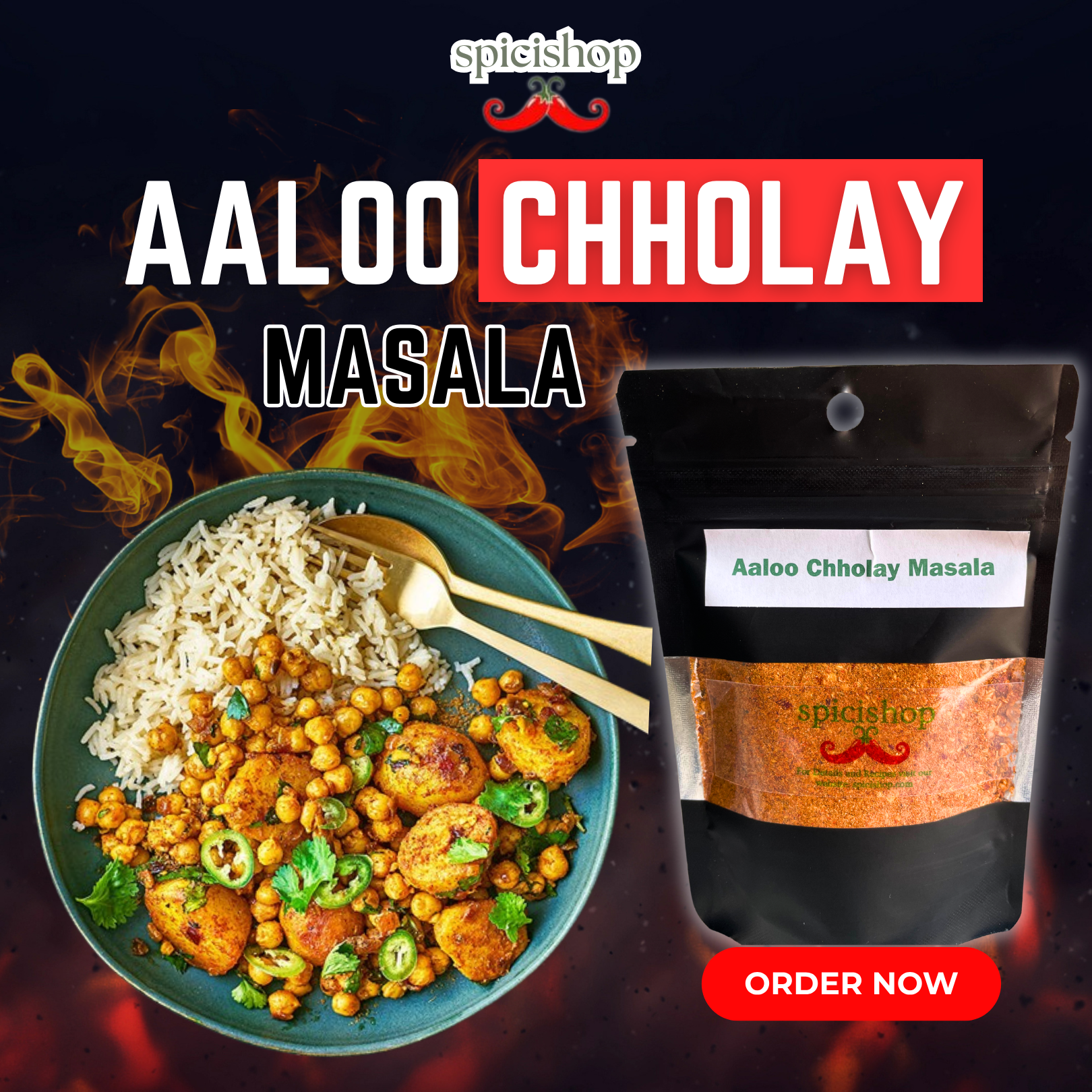 Aaloo Chholay Masala
