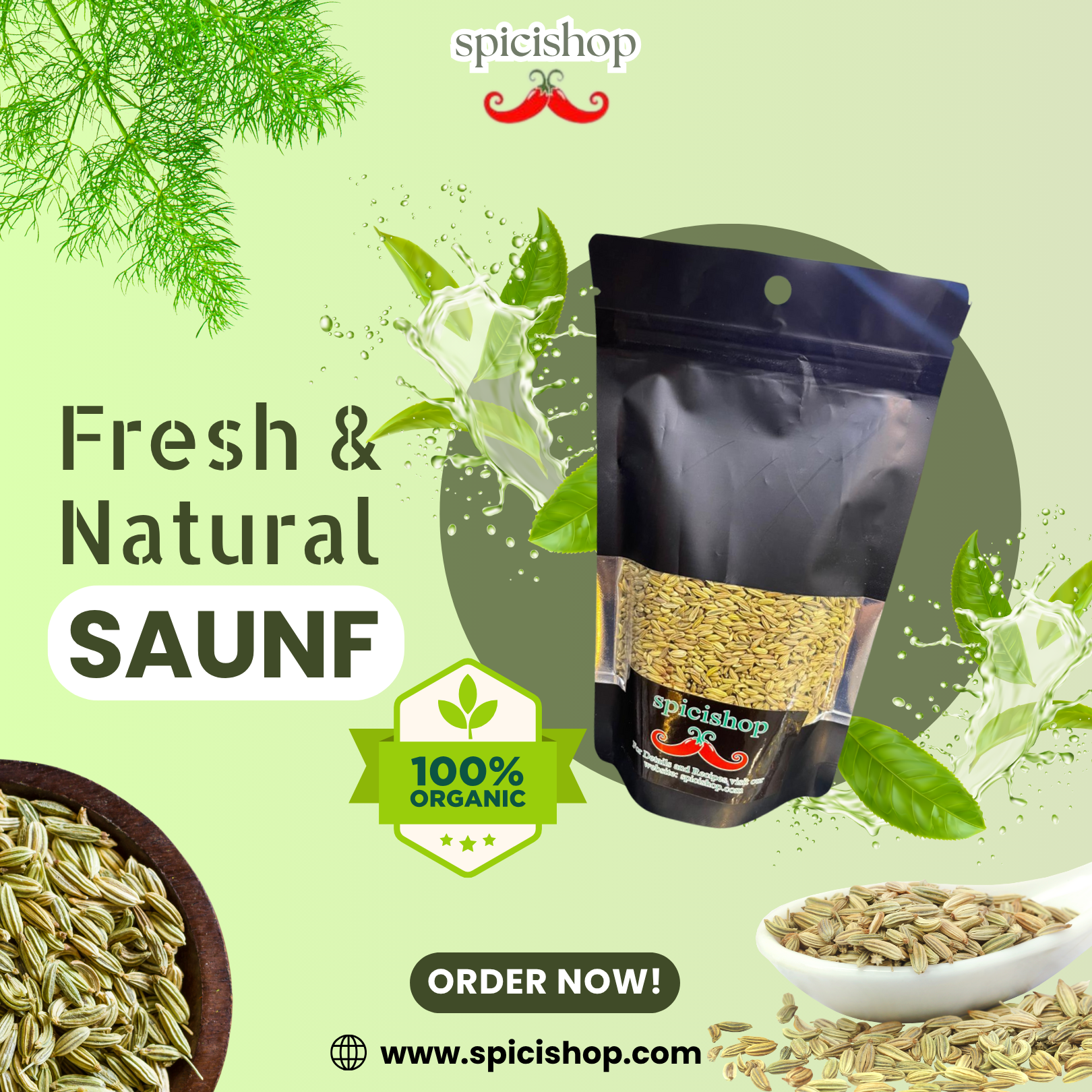 Fennel Seeds (Sauf) 200gms