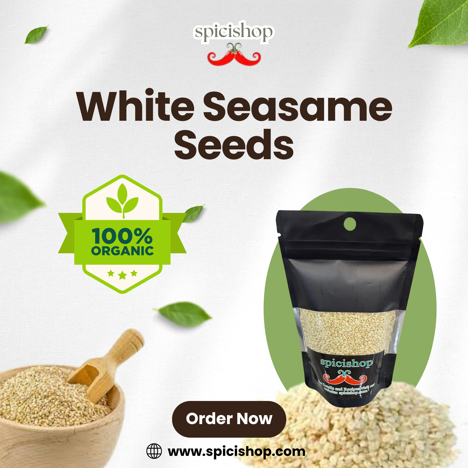 white seasame seeds ( Safaid Til)  100grams